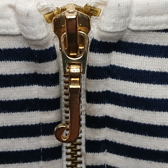 JUICY COUTURE Y2K Striped Fitted Blue & White Full Back Zipper Dress Size Small - Picture 6 of 8